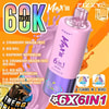 Publicidad de Fizzy Max Iii Vape, que destaca 60.000 bocanadas, un dispositivo rosa y morado, 6 sabores en uno (fresa, pitaya, Red Bull, frambuesa, sandía y sus combinaciones) y gráficos coloridos con imágenes de bebidas energéticas.
