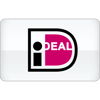 iDEAL-betaallogo met een gestileerde kleine letter 'i' en hoofdletter 'D' met het woord 'DEAL' in vette witte letters op een roze achtergrond.