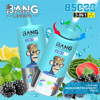 Bang Legend 3-In-1 Disposable Vape Devices With Cartoon Monkey King Design, Surrounded By Fruit Illustrations Including Lemon, Mint, Blackberry, Blueberry, Raspberry, And Watermelon, Highlighting The Flavors Love 666, Blueberry Raspberry, And Vimto.