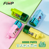 パステルサーフェスに配置された4つのカラフルなFIHP vapingデバイス。それぞれが漫画のアートワークとブランディングを備えており、プロモーションテキストが「60,000パフ」を強調しています。