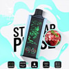 Stagbar Pulse Vape Device In Front Of A Vibrant Background With Watermelon And Ice Theme, Featuring 35000 Puffs, Digital Display, Mesh Coil, 30Ml Capacity, Type-C Charging, And Adjustable Airflow Icons.