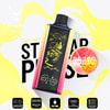Stagbar Pulse Vape Device In Peach Mango Watermelon Flavor With A Colorful Design, Product Features Including Power Screen Display, Mesh Coil, 30 Ml Capacity, Type-C Rechargeable, And Adjustable Airflow Displayed At The Bottom, Along With Fruit Visuals And Bold Branding.