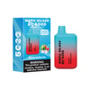 Bang Blaze Bc 5000 Disposable Vape Device And Packaging, Featuring A Blue And Red Gradient Design And Labeled Watermelon Ice Flavor, With A Warning About Nicotine Addiction.