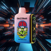 Watermelon Ice Gazzbar Rocket 20000 Flavor Box With Sliced Watermelon And Ice Cubes, Pink And Green Design