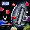 Stag Bar 180000 Black Edition Packaging With Dark Fruit, Ice, And Exotic Flavor Combinations