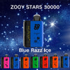 Zooy Stars 30000 Blue Razz Ice Flavor Disposable Vape Packaging Box