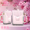 Side Angle Of Qq Bang Perfume 150K Vape Highlighting Ergonomic Bottle Shape And Draw-Activated Mouthpiece
