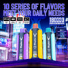 Stag Bar 180000 Disposable Vape Device In Hand, Showing Six Flavor Chambers And Led Display Screen