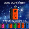 Zooy Stars 30000 Strawberry Banana Ice Flavor Disposable Vape Packaging Box