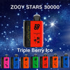 Zooy Stars 30000 Triple Berry Ice Flavor Disposable Vape Packaging Box