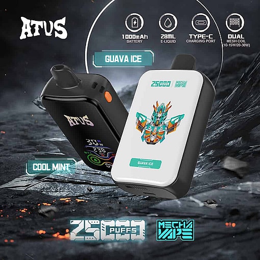Atvs 25000 – 25K Puffs | Dtl/Mtl | Smart Screen | Disposable Vape - Image 5