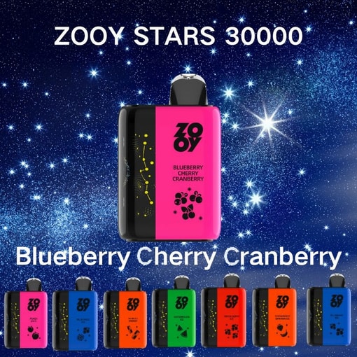 Zooy Stars 30000 Blueberry Cherry Cranberry Flavor Disposable Vape Packaging Box