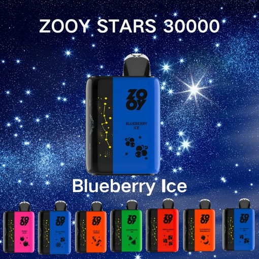 Zooy Stars 30000 Blueberry Ice Flavor Disposable Vape Packaging Box