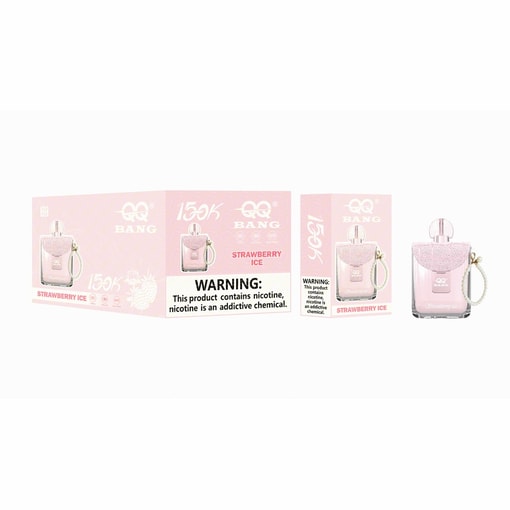 Qq Bang Perfume 150K Strawberry Ice Disposable Vape Packaging