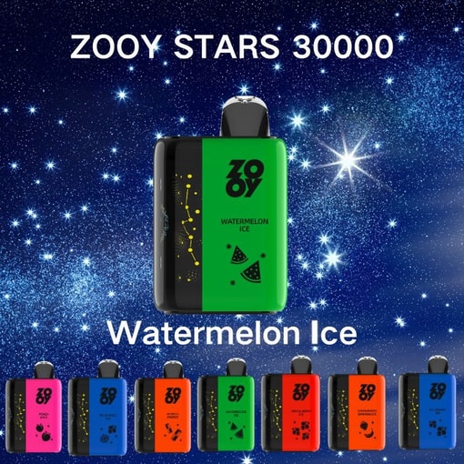 Zooy Stars 30000 Watermelon Ice Flavor Disposable Vape Packaging Box