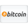 Bitcoin-logo met een oranje cirkel met daarin een witte letter B en het woord "bitcoin" in grijze kleine letters.