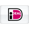 iDEAL-betaallogo met een gestileerde kleine letter 'i' en hoofdletter 'D' met het woord 'DEAL' in vette witte letters op een roze achtergrond.