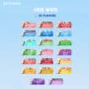 Chart Listing 20 Gazzbar Ice God Vape Flavors, Each Shown With Colorful Flavor-Themed Backgrounds And Names Such As Watermelon Ice, Strawberry Watermelon, Blue Razz Ice, Bubble Gum, Double Apple, And Red Bull.