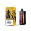 Mr. Goodie Honeydew Melon Ice Disposable Vape-apparaat met zijn doos, met een kleurrijk graffiti-stijl ontwerp- en nicotine-waarschuwingslabel.