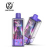 Two Four Flavor Crystal 4 In 1 Vape Devices With Purple Mouthpieces And Futuristic Astronaut-Themed Packaging Featuring A Space Background And Blueberry Ice Flavor Label.