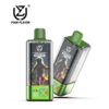Two Four Flavor Crystal 4 In 1 Vape Devices With Green Mouthpieces, Featuring An Astronaut Graphic And Labeled As Mixed Berry Flavor, Positioned Against A White Background With The Four Flavor Logo Displayed Above.