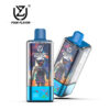 Two Four Flavor Crystal 4 In 1 Disposable Vape Devices With Blue Mouthpieces, Featuring Packaging Design With An Astronaut In Space And The Cherry Ice Flavor Label.