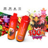Promotional Image For Bang King Vapen Triple Disposable Vape Showing Two Red Vape Devices With Bold Eagle Artwork, Surrounded By Colorful Fruits And Product Details Like 650Mah Battery, 18Ml Capacity, Mesh Coils, And '100K Puffs'; Also Features A '3 In 1 Switch' And Three Flavors: Tropical Fruit, Strawberry Watermelon, And Lemon Peach.