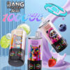 Three Bang Leader Soul 4-In-1 Vape Devices Featuring Colorful Animal Illustrations, Surrounded By Splashes Of Fruit And Berry Flavors, With Bold Text Highlighting 10000 Puffs.